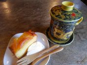 夏みかんのパウンドケーキと台湾茶