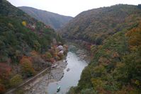 亀山公園より保津川を臨む